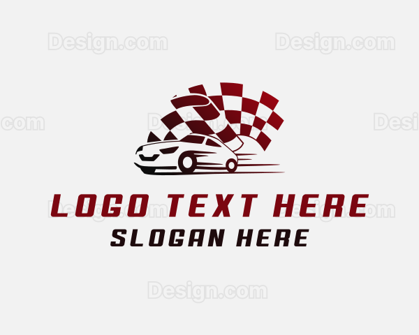 Car Auto Racing Flag Logo