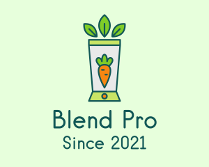 Healthy Carrot Smoothie logo design