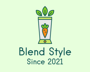 Healthy Carrot Smoothie logo design