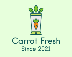 Healthy Carrot Smoothie logo design