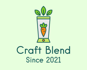 Healthy Carrot Smoothie logo design