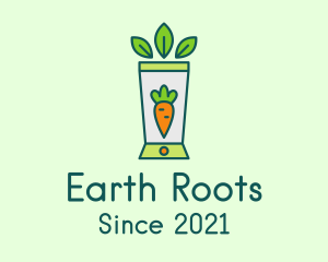 Healthy Carrot Smoothie logo design