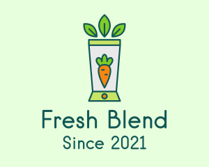 Healthy Carrot Smoothie logo design
