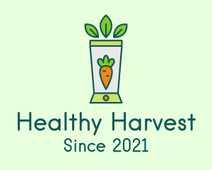 Healthy Carrot Smoothie logo design