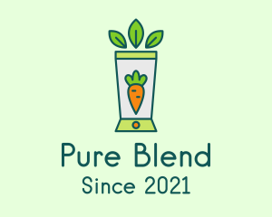 Healthy Carrot Smoothie logo design