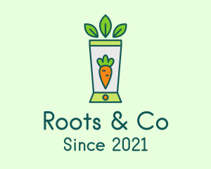 Healthy Carrot Smoothie logo design