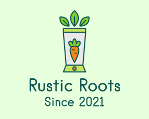 Healthy Carrot Smoothie logo design