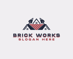 Trowel Brick Masonry logo design