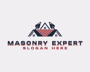 Trowel Brick Masonry logo design