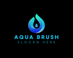 Water Droplet Liquid logo design