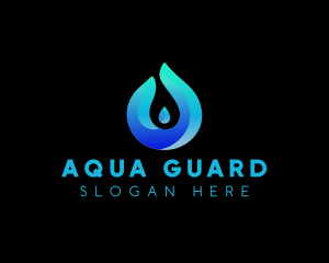 Water Droplet Liquid logo design