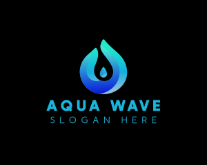 Water Droplet Liquid logo design