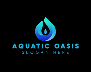 Water Droplet Liquid logo design