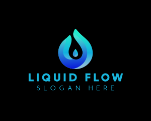 Water Droplet Liquid logo design