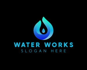 Water Droplet Liquid logo design