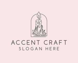 Craft Candle Flame logo design