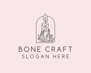 Craft Candle Flame logo design