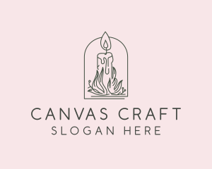 Craft Candle Flame logo design