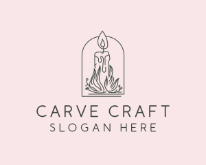 Craft Candle Flame logo design