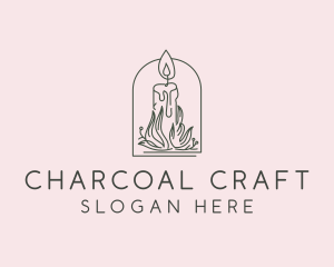 Craft Candle Flame logo design