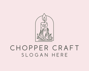 Craft Candle Flame logo design