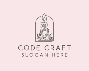 Craft Candle Flame logo design