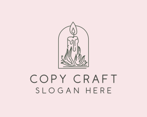 Craft Candle Flame logo design