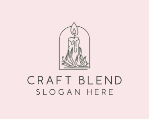 Craft Candle Flame logo design