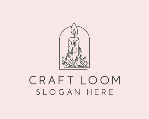 Craft Candle Flame logo design