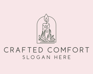 Craft Candle Flame logo design