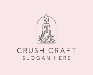 Craft Candle Flame logo design