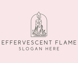 Craft Candle Flame logo design