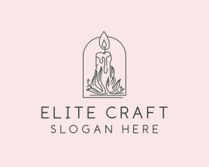 Craft Candle Flame logo design