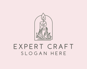 Craft Candle Flame logo design