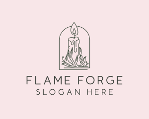 Craft Candle Flame logo design