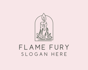 Craft Candle Flame logo design