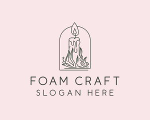 Craft Candle Flame logo design