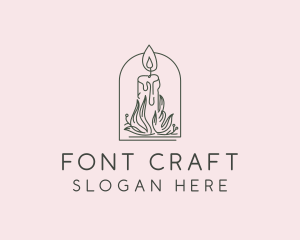 Craft Candle Flame logo design