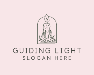 Craft Candle Flame logo design