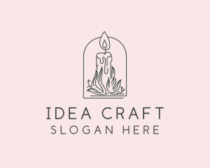 Craft Candle Flame logo design