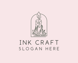 Craft Candle Flame logo design