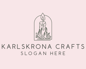 Craft Candle Flame logo design