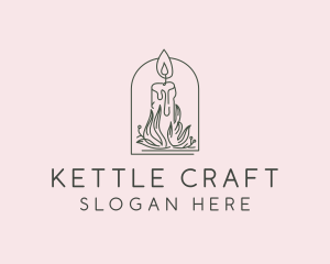 Craft Candle Flame logo design