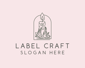 Craft Candle Flame logo design