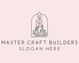 Craft Candle Flame logo design