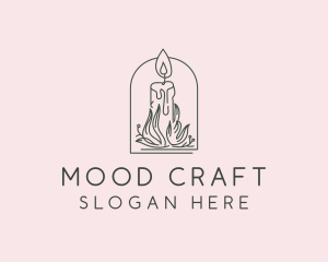 Craft Candle Flame logo design