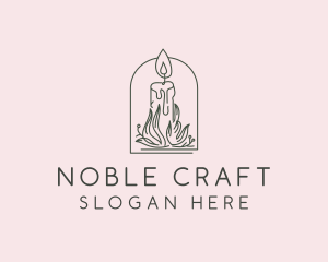 Craft Candle Flame logo design