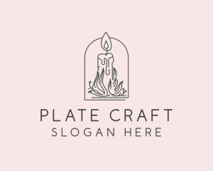 Craft Candle Flame logo design