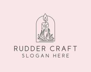 Craft Candle Flame logo design