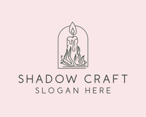 Craft Candle Flame logo design